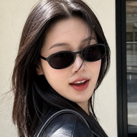 77243 Kacamata Hitam Wanita Bingkai Kotak Kecil Terbaru UV400 Desain Retro Fashion Trendi PC Universal Gafas De Sol Kustomisasi Logo