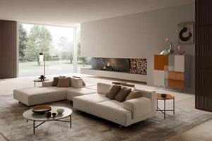 <span class=keywords><strong>2025</strong></span> आधुनिक कपड़े लिनन सोफे को लिविंग रूम के मुख्य हॉल के लिए तकिया के साथ सेट एल आकार सोफा सेट - Product Image 4