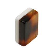 Mahjong américain de luxe personnalisé avec motif écaille de tortue en acrylique, jeu de poker portable à jouer à la main