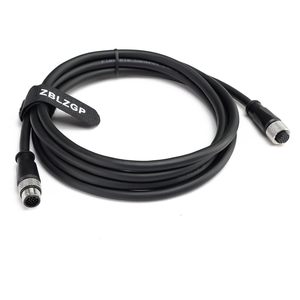 Cable de extensión ZBLZGP M12 de 17 pines macho a hembra, 1M, blindado, IP67, con codificación A, para Sick Banner Cognex - Product Image 5