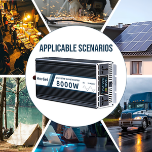 Inversor de Corriente <span class=keywords><strong>DC</strong></span>/AC de Onda Sinusoidal Pura HorGei KY-8000W, Salida Dual 12V/24V/48V 110V/220V, 96% de Eficiencia, Monofásico, para Uso Doméstico - Product Image 5