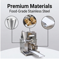 Machine à raviolis industrielle automatique à moteur, en acier inoxydable, pour la production de samosas et d'empanadas, 120 pièces/min, 220V/110V