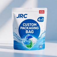 Sacs en plastique personnalisés pour emballage de recharge de lessive en poudre, de savon, de capsules de lessive et de gel douche avec impression de logo