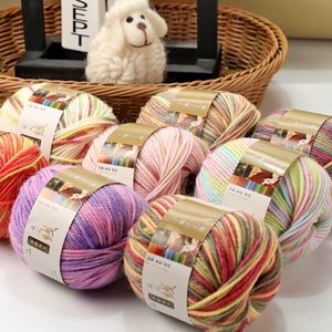 Boules <span class=keywords><strong>de</strong></span> fil <span class=keywords><strong>d</strong></span>égradé <span class=keywords><strong>d</strong></span>'<span class=keywords><strong>alpaga</strong></span> en <span class=keywords><strong>laine</strong></span> moyenne épaisse fantaisie arc-en-ciel teint pour bricolage chandails au crochet à la main écharpes pour tricoter la couture - Product Image 5