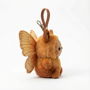 พวงกุญแจตุ๊กตา<span class=keywords><strong>ผีเสื้อ</strong></span>ขนฟูพร้อม<span class=keywords><strong>ปีก</strong></span><span class=keywords><strong>ผีเสื้อ</strong></span> - จี้กระเป๋าน่ารักสไตล์คาวาอี้ - Product Image 3