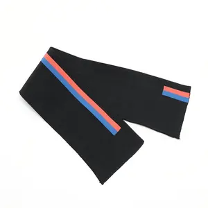 Custom Cotton Sportswear Rib Collar Hoodie Rib Knit Garment Accessories Black Collared Shirts High Quality Cuff Black Ribbing