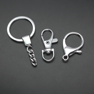 Porte-clés en alliage avec fermoir mousqueton avec chaîne pour bijoux pendentifs pour cadeaux DIY Accessoires manuels - Product Image 2