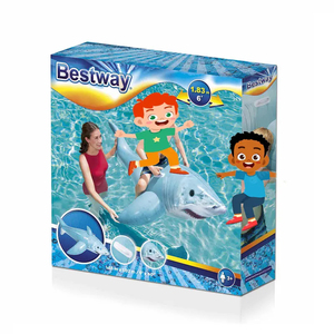 Bestway 41405 tùy chỉnh-kích thước bền Inflatable cá mập & Flamingo đi-on nổi nước chơi đồ chơi cho hồ bơi vui chơi giải trí - Product Image 3
