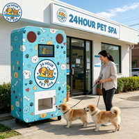 Máquina expendedora automática de lavado de perros, quiosco inteligente de aseo para mascotas con múltiples opciones de pago para propietarios de tiendas de mascotas OEM