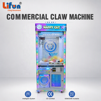 LIFUN Happy Cat Claw Machine Distributeur de jouets en peluche personnalisable à monnayeur multi-paiements pour utilisation en salle de jeux