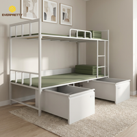 Meubles de dortoir, lit de dortoir scolaire, lits superposés modernes avec armoires, escalier compact, unités de dortoir pour étudiants, lits en fer certifiés CE