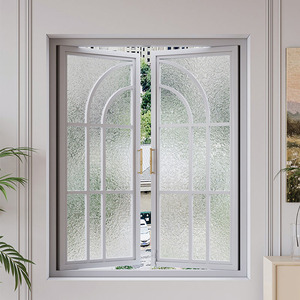 Design moderno finestra rotonda modelli in lega di alluminio stile francese finestre ad arco a battente per ville altre finestre
