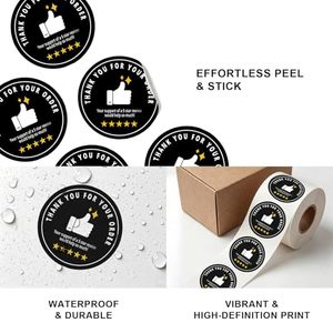 Etiqueta Adhesiva Personalizada Impermeable de 2 Pulgadas de Diámetro, Rollo de Etiquetas con Logotipo Grande, Vinilo para Manualidades, Impresión Digital para Marca - Product Image 2