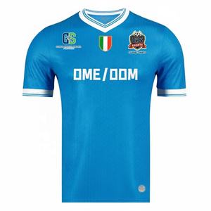 Maillots de football de la série Napoli Club, chemises de football à séchage rapide, 100% polyester, antibactériennes, unisexes, manches courtes, équipe de la ligue italienne - Product Image 1