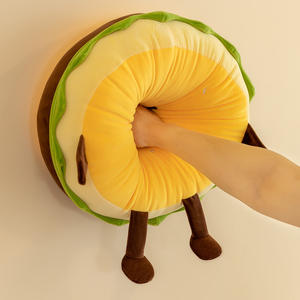 Oreiller Hamburg, même type d'oreiller tendance sur internet, frites, hamburger, peluche, oreiller alimentaire, cadeaux d'anniversaire pour hommes et femmes - Product Image 4