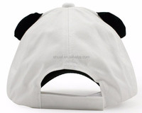 Gorra de Béisbol de 5 Paneles de Sarga de Algodón para Niños, Gorra con Bordado de Orejas de Panda, Gorra de Béisbol Infantil con Diseño de Panda