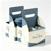 Boîtes de rangement pour boissons écologiques en gros, boîtes d'emballage personnalisées pour canettes de bière, boîte en papier pour 4 ou 6 bouteilles de vin