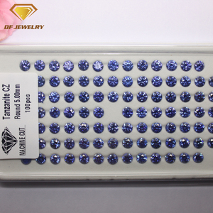 <span class=keywords><strong>Pietra</strong></span> Preziosa <span class=keywords><strong>Topazio</strong></span> Sintetico Taglio Rotondo Blu con Zirconia Cubica - Product Image 5