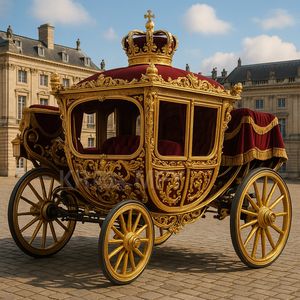 Fabricante de Carruajes de Caballos de Lujo Clásicos Dorados de 2025 para Bodas Reales y Turismo, en Venta - Product Image 1