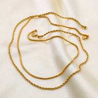 Vente en gros de collier à maillons en acier inoxydable et titane pour hommes, chaîne serpent et corde tendance pour bricolage, pour la fabrication de bijoux