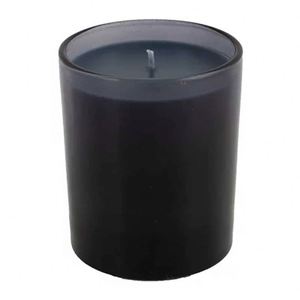 Bougie parfumée d'aromathérapie en verre noir cylindrique avec une seule mèche pour la décoration de la maison - Product Image 1