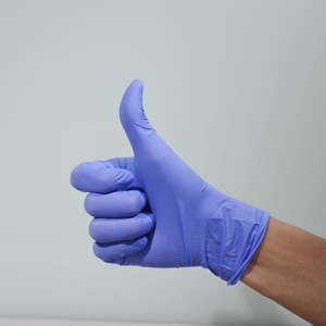 Pure Nitrile Cobalt Blue Disposable Latex Free Nitrile Gloves Powder Free Textured M3.5g Series Made in Malaysia Directly Sal - Product Image 1