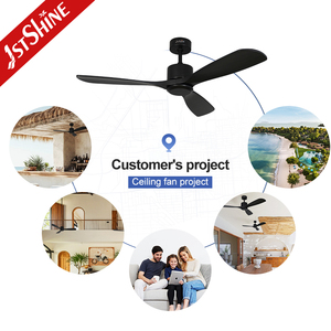 Ventilateur de plafond 1stshine, commande intelligente par application, pales en bois, moteur silencieux, ventilateur de plafond noir - Product Image 5