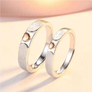 Anillos De Pareja Silver Plated Romantic Heart Creative <b>Couple</b> <b>Ring</b> Wedding <b>Ring</b> Adjustable Open Wedding <b>Couple</b> <b>Ring</b> - Product Image 1