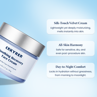 Crème réparatrice apaisante à l'aloe vera pour les peaux sensibles, soulagement des rougeurs, réparation de la barrière cutanée, hydratant pour le visage