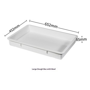 Plateaux de levage et de stockage empilables <span class=keywords><strong>en</strong></span> plastique blanc standard avec couvercles pour boulangerie commerciale - Product Image 2
