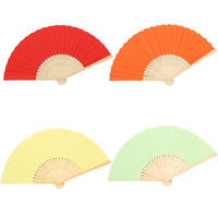 Ventilateurs à main pliants en papier bambou personnalisés pour la peinture et la modélisation de cadeaux promotionnels