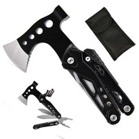 Outil multifonction de camping, équipement de survie, marteau de mécanicien, DIY, OEM, acier inoxydable, aluminium, hache, marteau, pinces, scie, tournevis, cadeaux pour