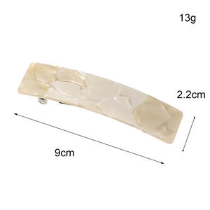 Atacado Hot Selling Celulose Acetato Quadrado 9cm Primavera Clips Cabelo Mulheres Colorido Barreta Hairpins Acessório - Product Image 5