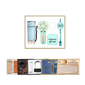 Promotion Filles 4 en 1 Coffret cadeau Mini parapluie et ventilateur 4 pièces Coffret cadeau d'anniversaire pour la publicité - Product Image 1