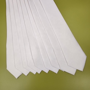 Leere Männer Erwachsene Kinder Weiß Polyester Sublimation Krawatte - Product Image 4