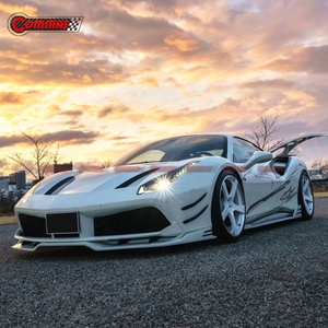 Great Quality Upgrade to Rowen Style Carbon Fiber <b>Car</b> Front <b>Diffuser</b> Lip <b>for</b> Ferrari 488 - Product Image 3