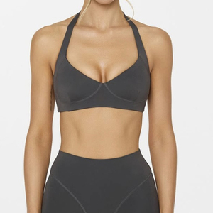 Conjunto Deportivo de 3 Piezas para <span class=keywords><strong>Mujer</strong></span>, Sujetador Deportivo con Nudo Torcido y Escote Profundo en V, <span class=keywords><strong>Leggings</strong></span>, Conjunto de Yoga Ligero - Product Image 3