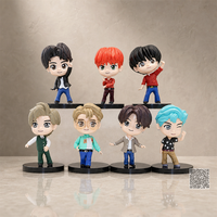 Lot de figurines miniatures Kpop Chibi Boy Band Idol Merch pour décoration d'événements, cadeaux de fête, centres de table et objets promotionnels