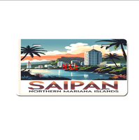Plaque d'immatriculation décorative personnalisée sur le thème de Saipan, en aluminium antirouille, pour camion, SUV, camping-car, moto, garage, exposition automobile, cadeau