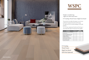Pavimento in Legno Ingegnerizzato Multistrato Jiangsu BBL, Spessore 8mm, con Anima SPC e Impiallacciatura in Rovere Europeo, Installazione a Click Valinge - Product Image 3