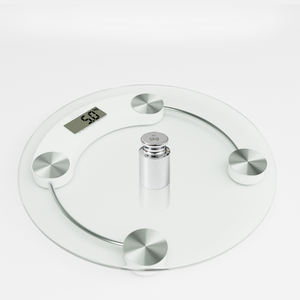 घरेलू 180kg एलसीडी डिस्प्ले दौर ग्लास डिजिटल बाथरूम शरीर वजन पैमाने - Product Image 2