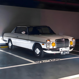 Modelo a escala 1:1 del Mercedes-Benz Clase E de 1975 - modelo de coche con textura metálica - coche clásico europeo de estilo americano - Product Image 1