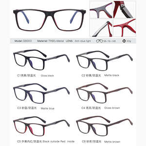 Kính mắt thời trang nam MS G8003 cao cấp, gọng kính thuốc, chống ánh sáng xanh, màu sắc thời trang. - Product Image 6