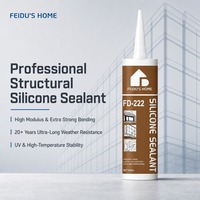 Scellant silicone neutre professionnel FD-222, bonne étanchéité aux intempéries pour les fenêtres en verre et en aluminium et les murs-rideaux, 300 ml