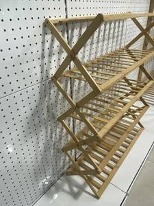 Portascarpe portatile pieghevole in legno a 5 livelli con supporto per vaso multifunzione per ingresso uso interno - Product Image 6