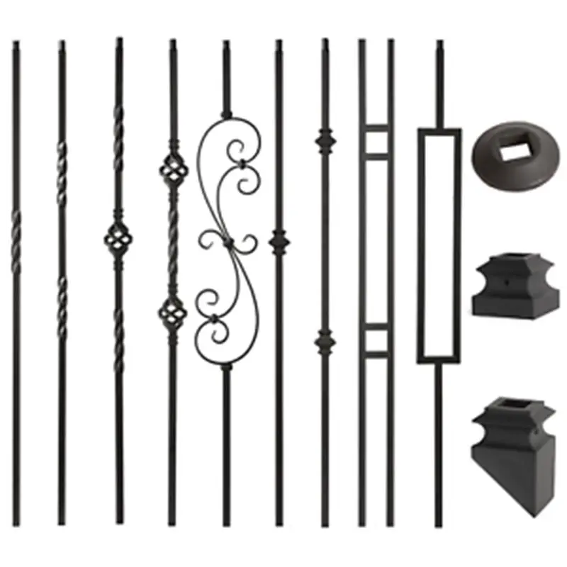 Komponen tempa bagian pagar tangga besi tempa pagar tangga pegangan tangan bagian pagar gerbang pagar balkon Balustrade