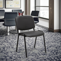 Chaise de formation ergonomique moderne avec cadre métallique solide Vente en gros bon marché Chaise de salle de réunion de conférence en tissu Conception empilable