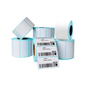Rollos de Papel Térmico de Tres Protecciones: Impermeables, Resistentes al Aceite y a las Roturas, de 55 mm x 45 mm con Revestimiento Azul para Impresión de Etiquetas - Product Image 3