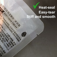 Sachet d'emballage cosmétique transparent thermoscellable à trois soudures latérales avec logo personnalisé pour échantillons de lotion, sérum, crème et mini-produits de soin