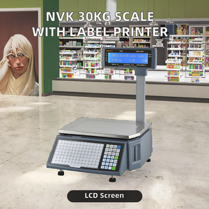 การพิมพ์บาร์โค้ดแบบอาหรับจอแอลซีดีขนาด30กก. จากซูเปอร์มาร์เก็ต <span class=keywords><strong>Nvk</strong></span> Customizable-20KG ใบเสร็จการลงทะเบียนเงินสดสำหรับผลไม้ - Product Image 2